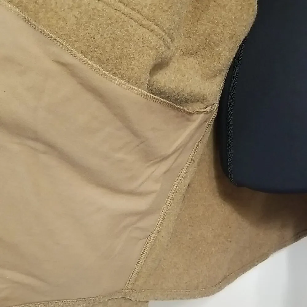 Alpine Design Men's Warm Fleece Shacket Tan Shirt Jacket Fall Winter Size Large